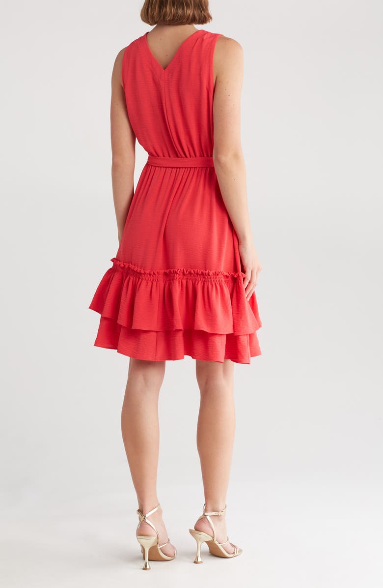 Calvin Klein Belted Tiered Hem Dress Nordstromrack