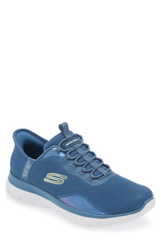 Skechers Hands Free Slip-in Sneaker In Teal/ Blue