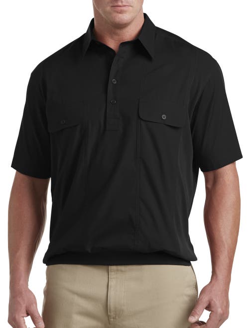 Harbor Bay Banded-hem Polo Shirt In Black