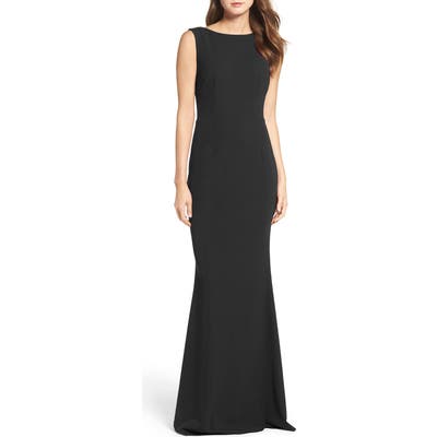 Katie May Vionnet Drape Back Crepe Gown