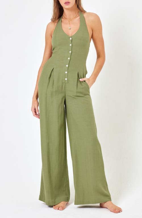 Shop L*space Lspace Alena Cover-up Jumpsuit In Fairway