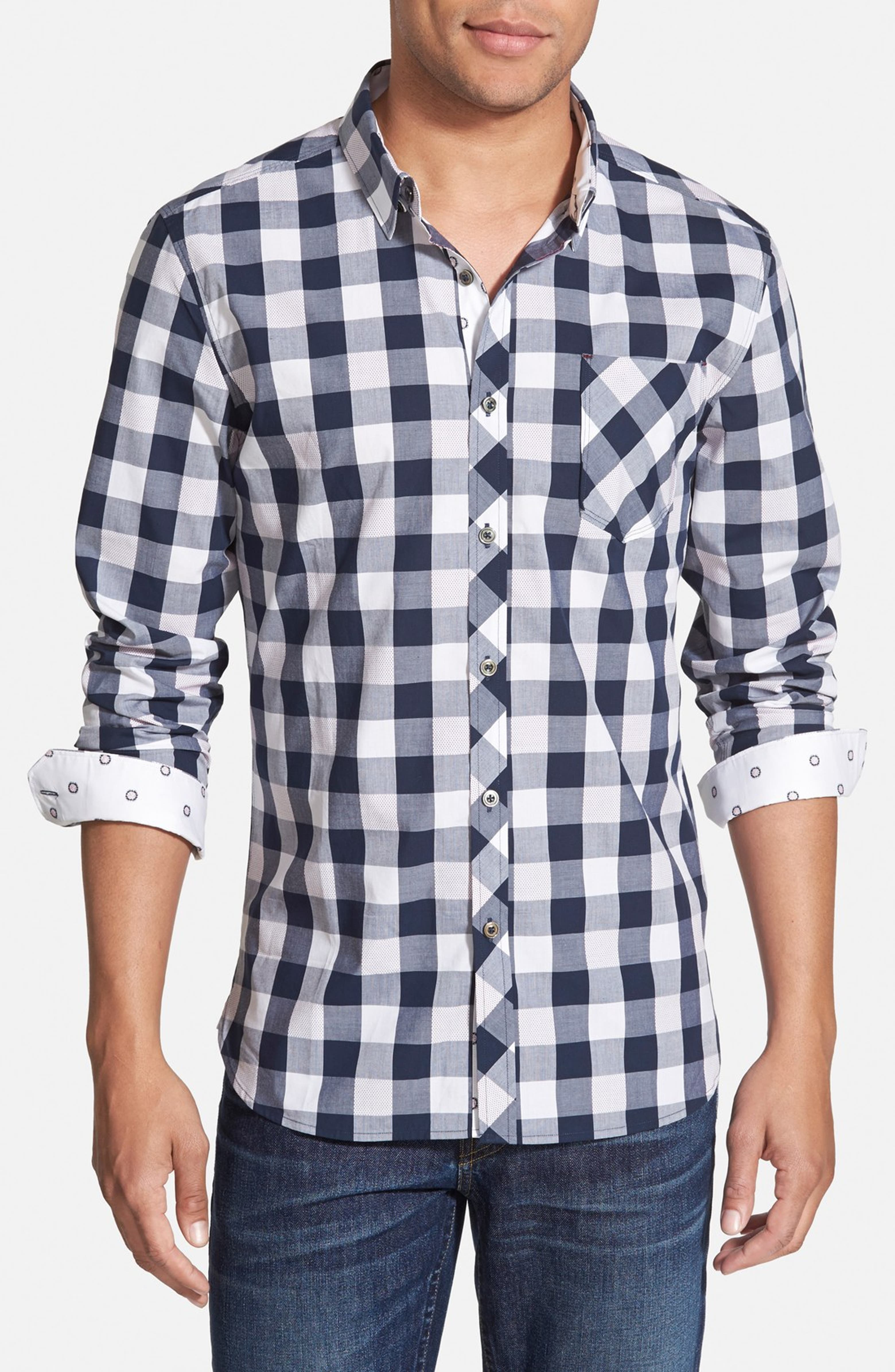 7 Diamonds 'One of A Kind' Trim Fit Check Woven Shirt | Nordstrom