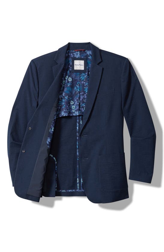 Tommy Bahama Nova Wave Stretch Cotton Seersucker Sport Coat In Maritime
