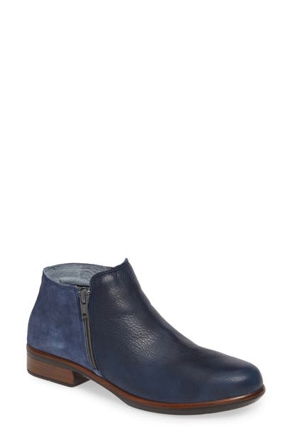 Naot 'helm' Bootie In Slate/ Midnight Leather/ Suede