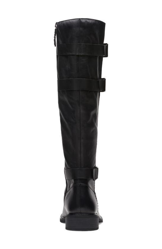 Clarks Cologne Up Knee High Boot In Black Leather