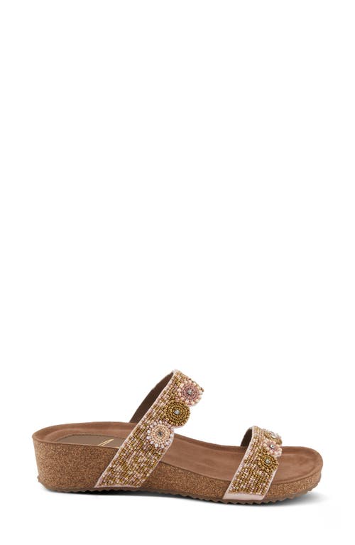 Azura By Spring Step Bahama Embellished Slide Sandal In Gold Multi