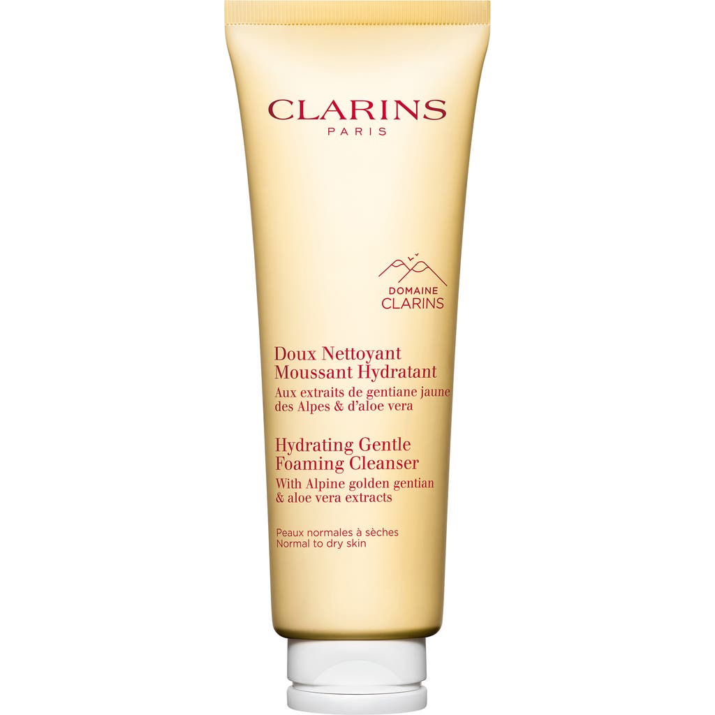 Clarins Hydrating Gentle Foaming Face Cleanser With Aloe Vera 4.2 Oz. In White