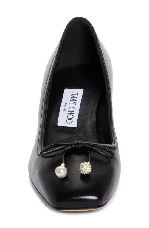 Shop Jimmy Choo Elme Square Toe Ballet Pump In Black