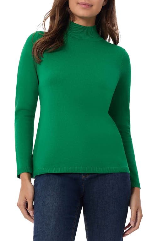 Shop Jones New York Mock Neck Sweater In Deep Clover