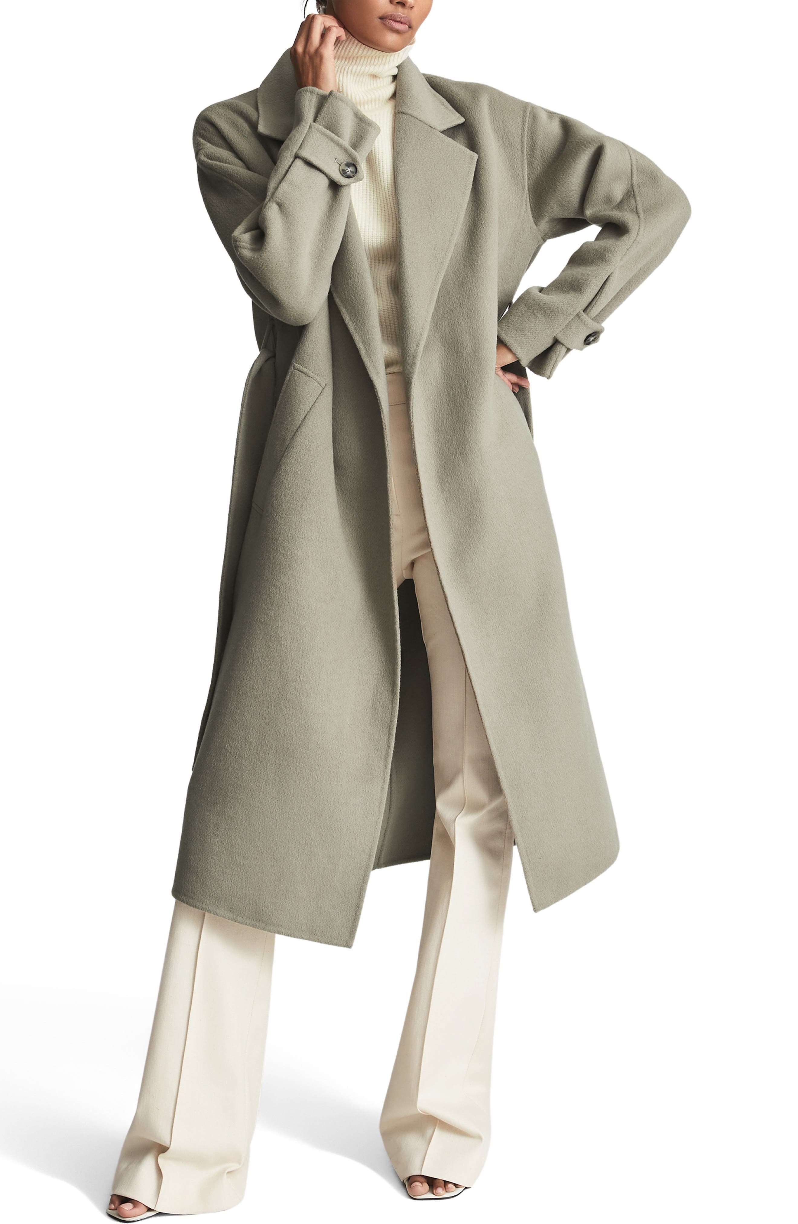 olive wool coat womens