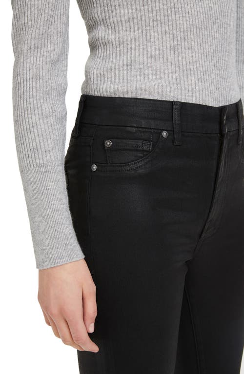 Shop 7 For All Mankind The High Waist Faux Pocket Skinny Pants In Brblk Ctd