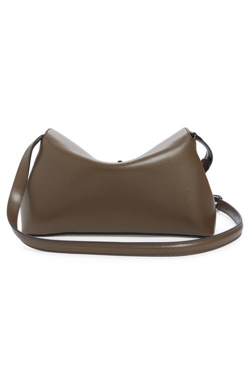 Totême T-lock Palmellata Leather Clutch In Ash