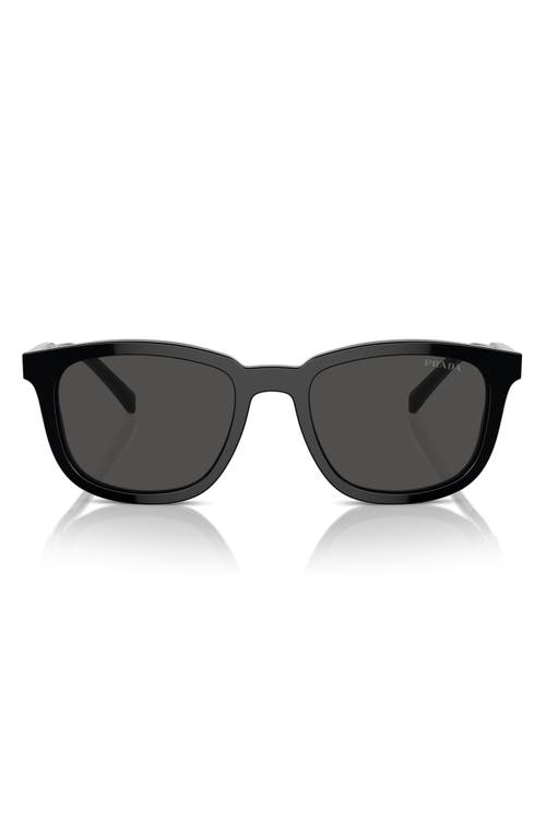 Shop Prada 53mm Pillow Sunglasses In Black/grey