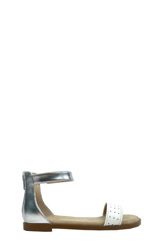 Yosi Samra Kids' Miss Cambelle Ankle Strap Sandal In White Perforated