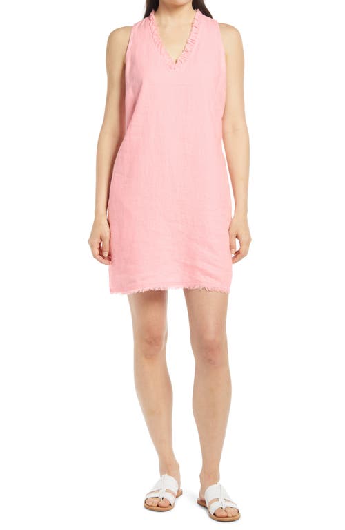 Tommy Bahama Two Palms Ruffle V-Neck Linen A-Line Dress at Nordstrom,