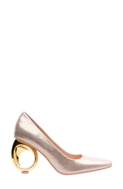 Ninety Union Blast Square Toe Pump In Gold