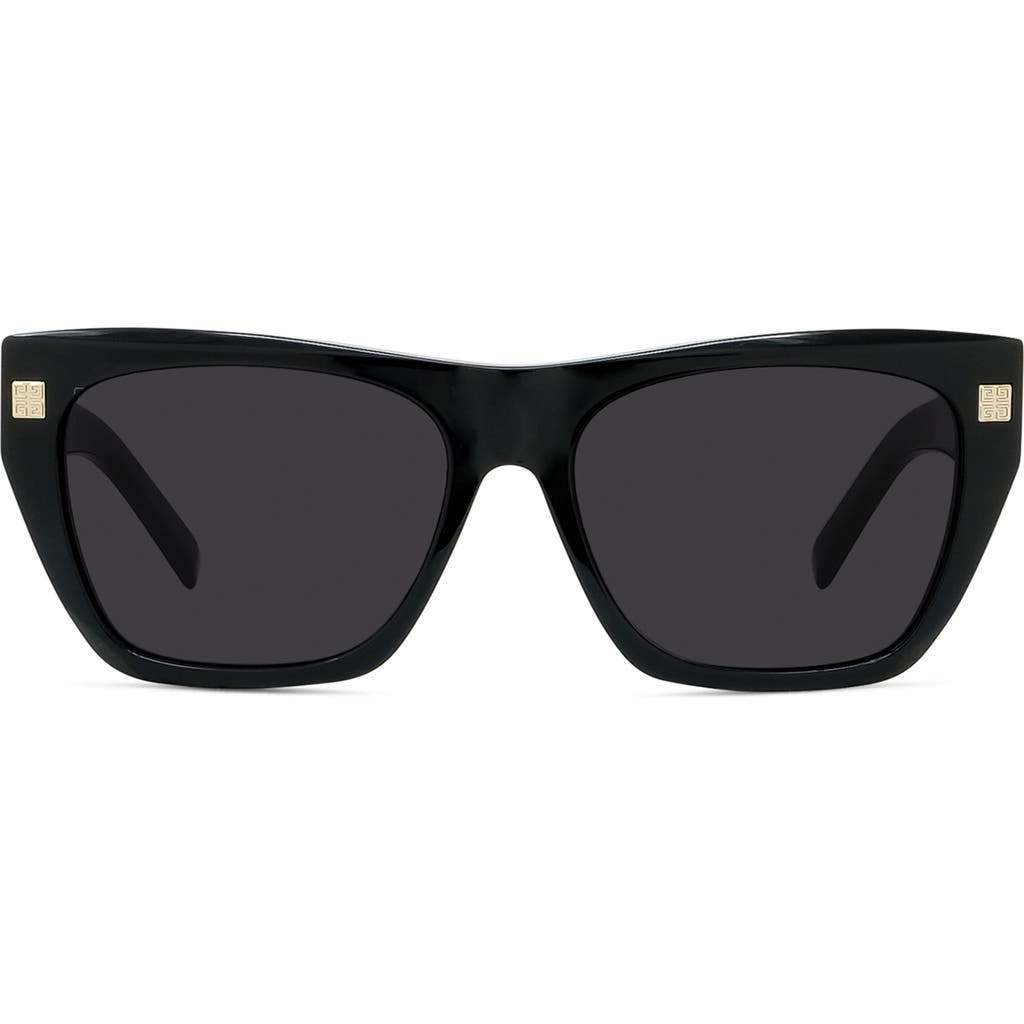 Givenchy Gvday 55mm Square Sunglasses In Black