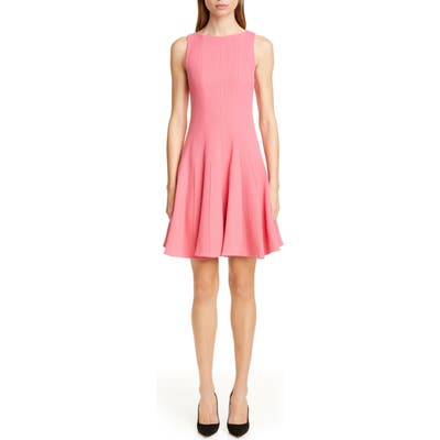 Emporio Armani Wool Crepe Fit & Flare Dress, 50 IT - Red