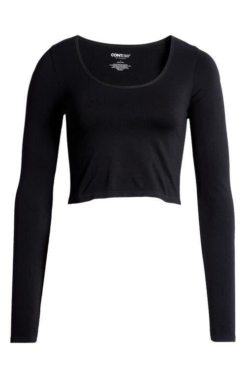 Shop Pacsun Seamless Long Sleeve Crop Top In Anthracite