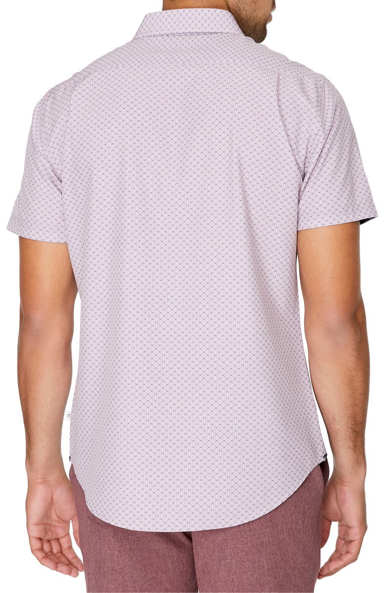 7 Diamonds Vibeology Slim Fit Short Sleeve Stretch Button-Up Shirt, Alternate, color, 