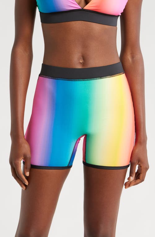 4.5-Inch Reversible Swim Shorts in Melting Rainbow