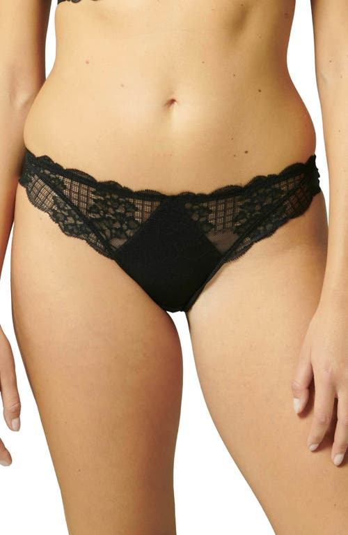 Shop Simone Perele Reve Lace Bikini Cut Briefs In Black