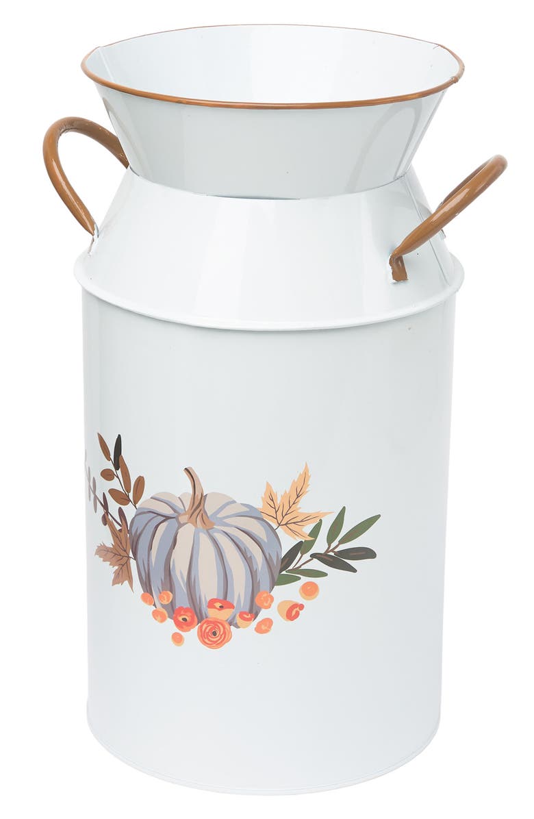HOME ESSENTIALS AND BEYOND Pumpkin Metal Jug, Main, color, MULTI