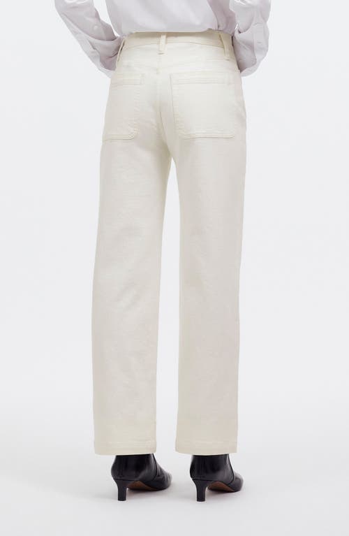 Madewell The Emmett Patch Pocket Edition Wide Leg Jeans In Tile White