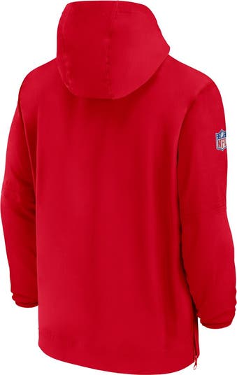 Nike Men s Nike Red New England Patriots Sideline Half Zip Hoodie