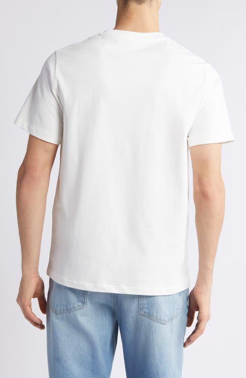 Shop Apc A.p.c. Embroidered Logo Cotton T-shirt In Blanc/dark Navy