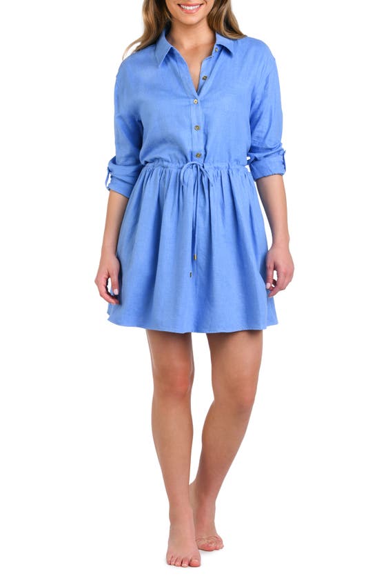 LA BLANCA LA BLANCA DELPHINE COVER-UP SHIRTDRESS
