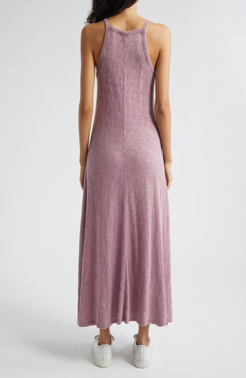 Shop Atm Anthony Thomas Melillo Chroma Wash Cotton Slub Jersey Midi Dress In Wisty Mauve