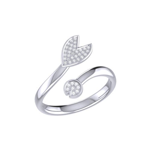 Shop Luvmyjewelry Pac Man Chase Sterling Silver Diamond Open Ring