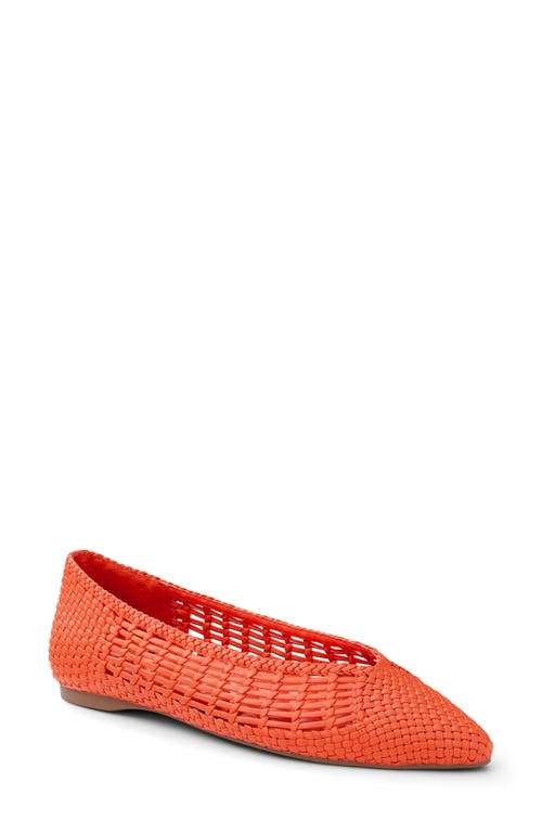 Goldfinch Pointed Toe Ballet Flat in Tiger Lily Woven