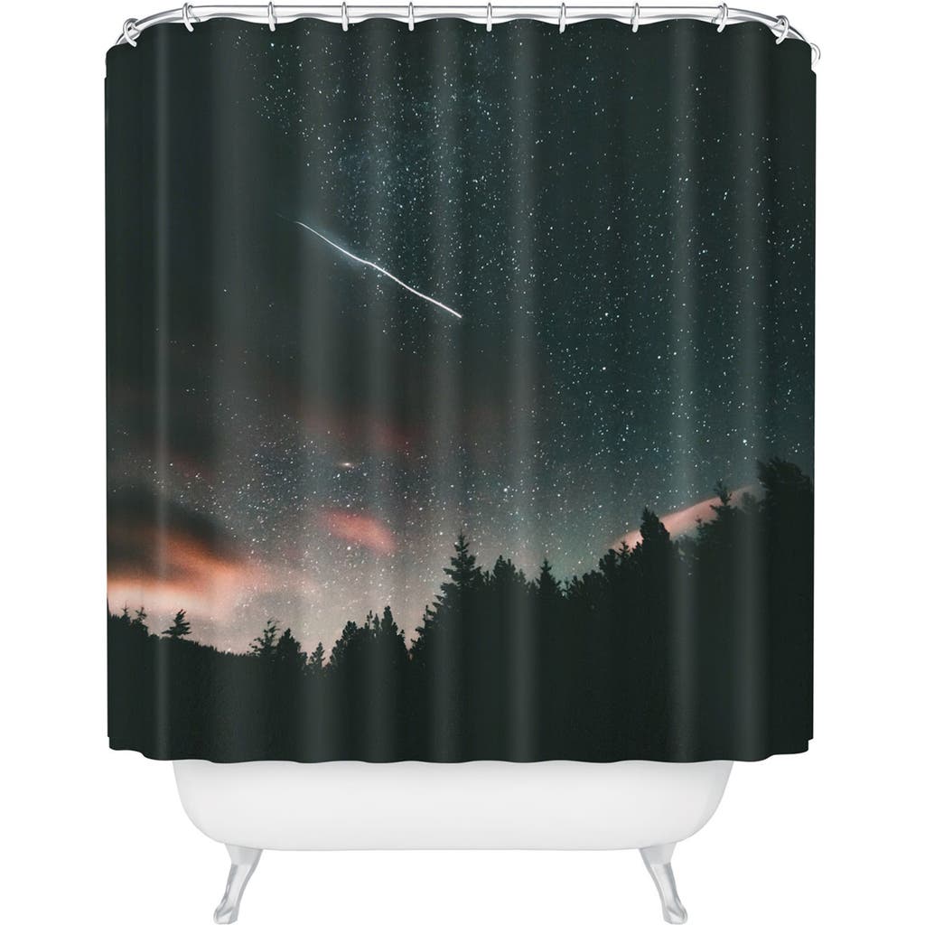 Deny Designs Shooting Star Shower Curtain In Blue