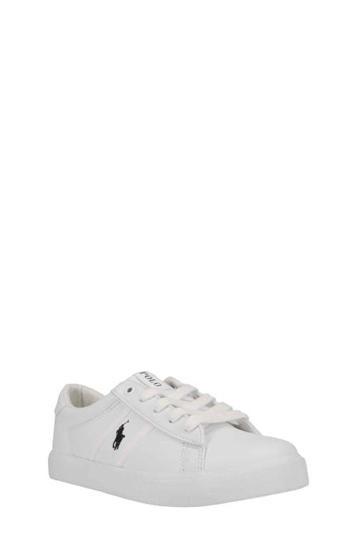 Polo Ralph Lauren Kids' Geoff Ii Sneaker In White/navy