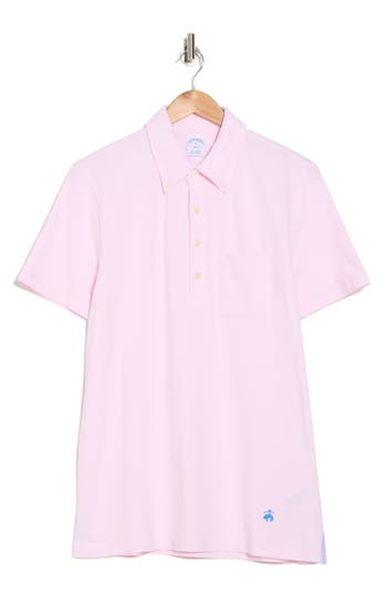 Brooks Brothers Oxford Stretch Cotton Piqué Polo In Metallic