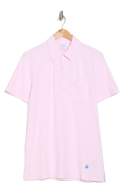 Shop Brooks Brothers Oxford Stretch Cotton Piqué Polo In Pink