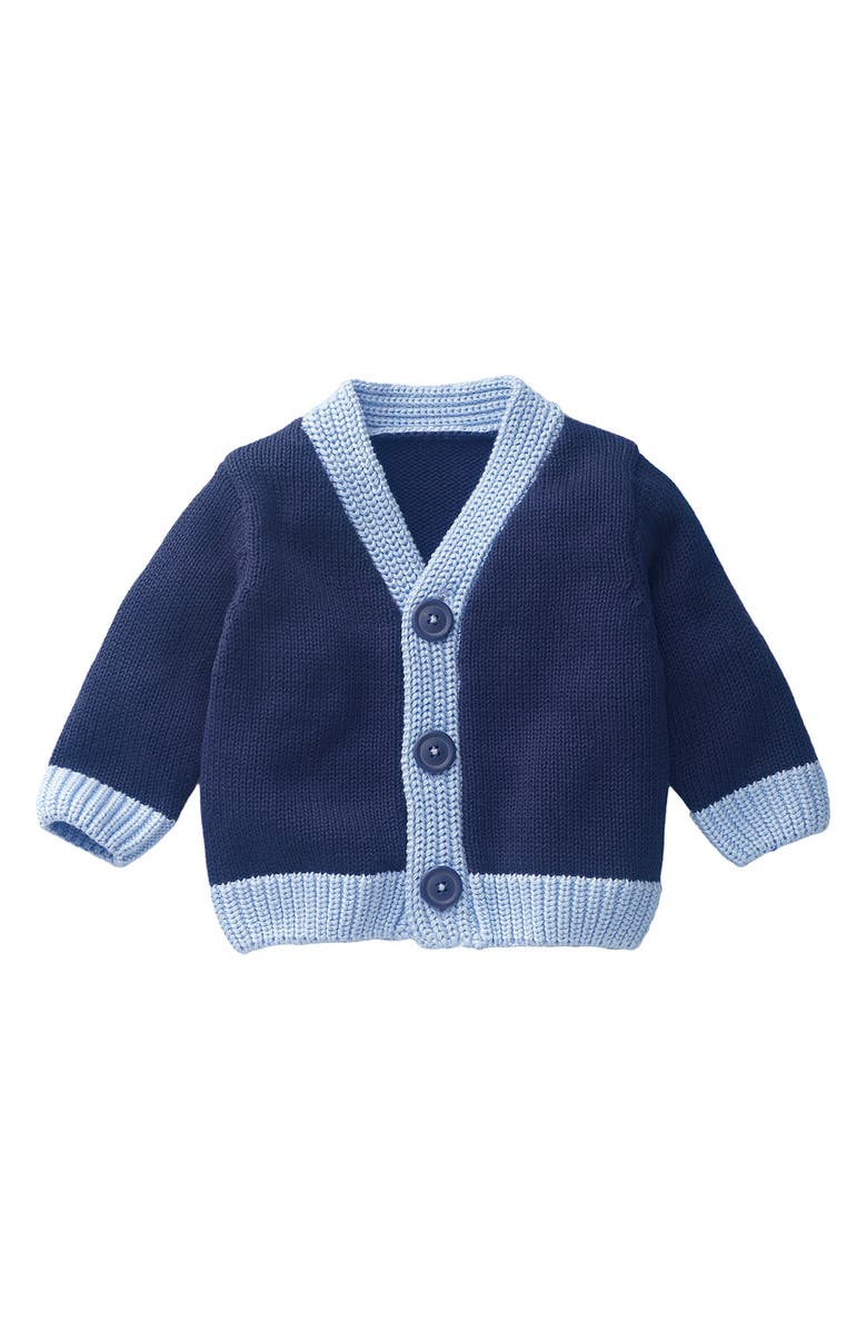 Mini Boden Tipped Logo Cardigan (Infant) | Nordstrom