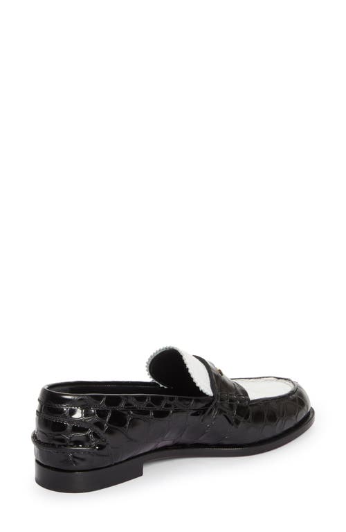 Shop Christian Louboutin Penny Loafer In White/black