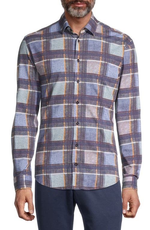 HÖRST Plaid Knit Button-Up Shirt in Multi
