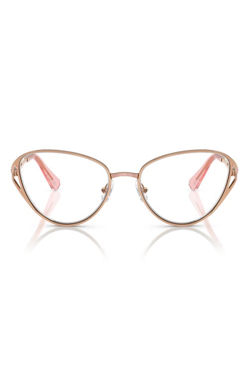 Swarovski 57mm Cat Eye Optical Glasses In Rose Gold