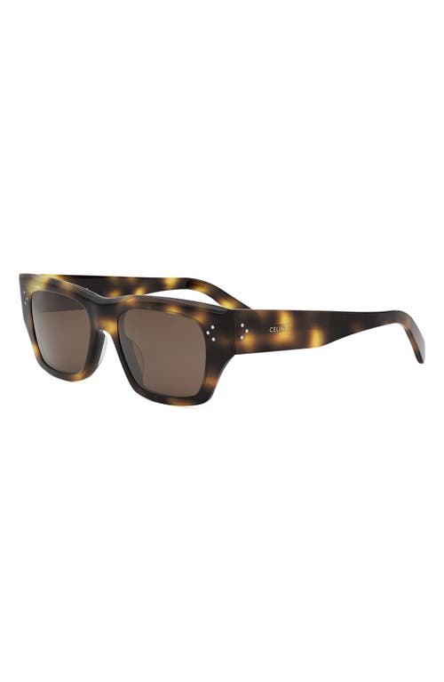 Shop Celine Bold 3 Dots 53mm Geometric Sunglasses In Blonde Havana/brown