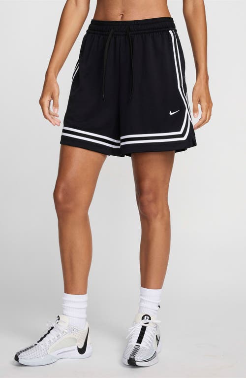 Nike Women's Crossover Dri-fit 5" Basketball Shorts In Black/ Black/ White