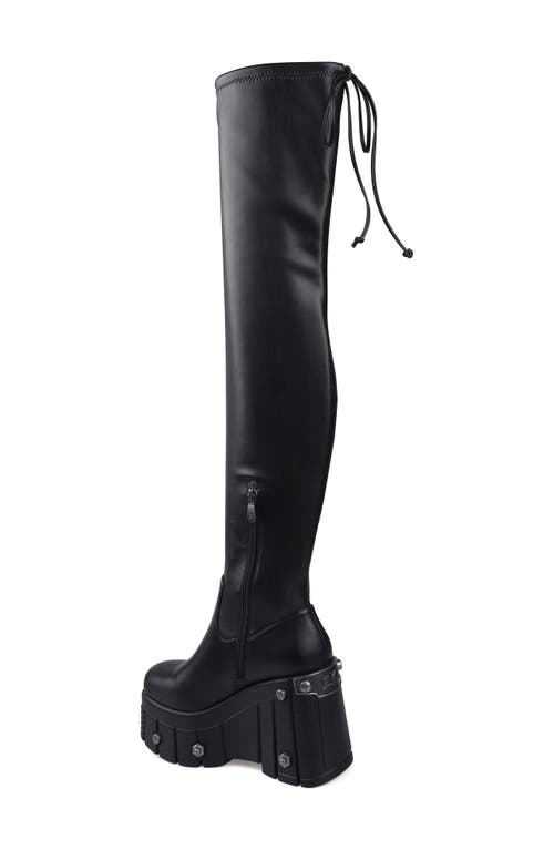 Zigi Rakena Over The Knee Platform Boot In Black