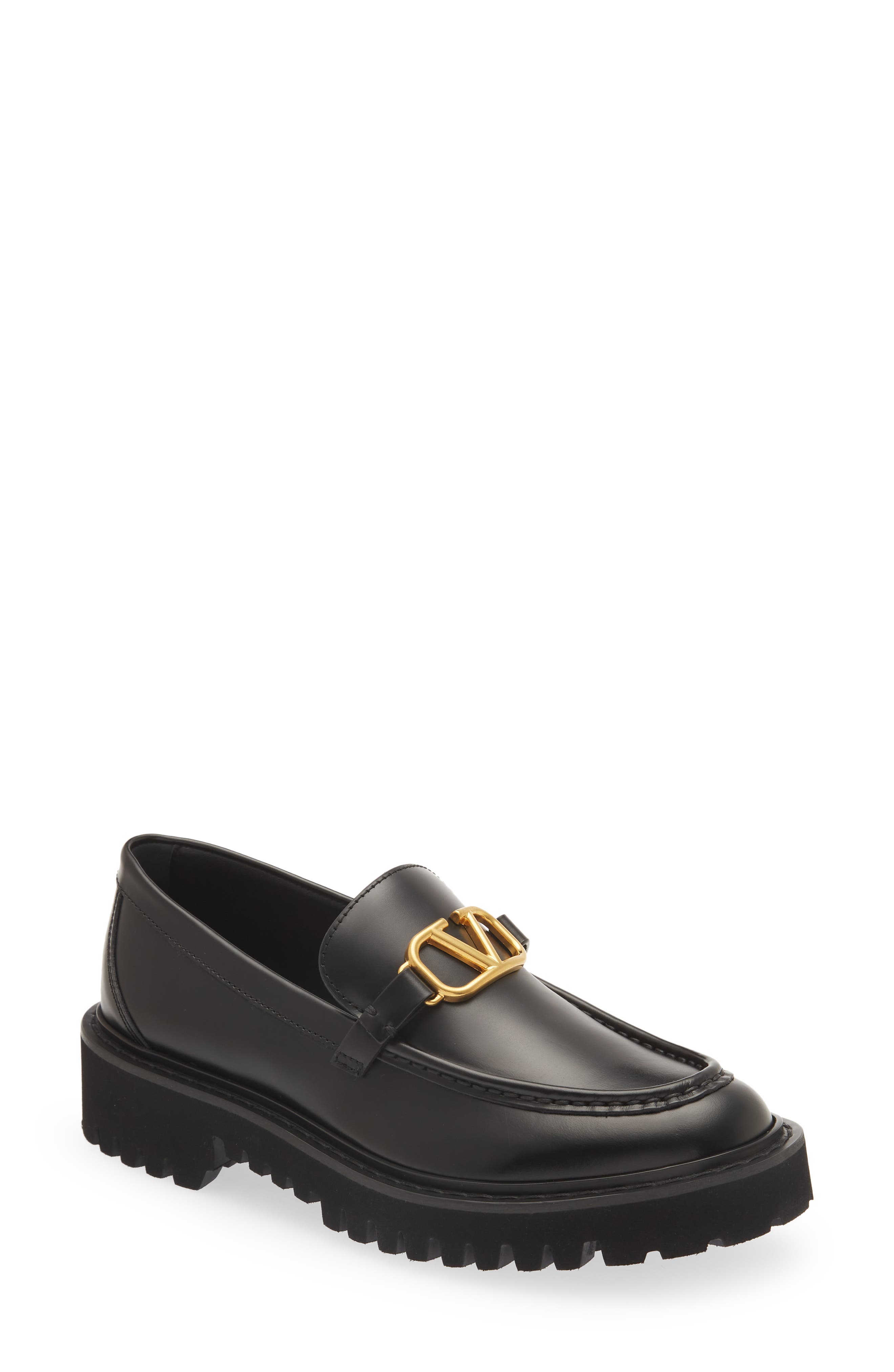VLogo Signature leather loafers