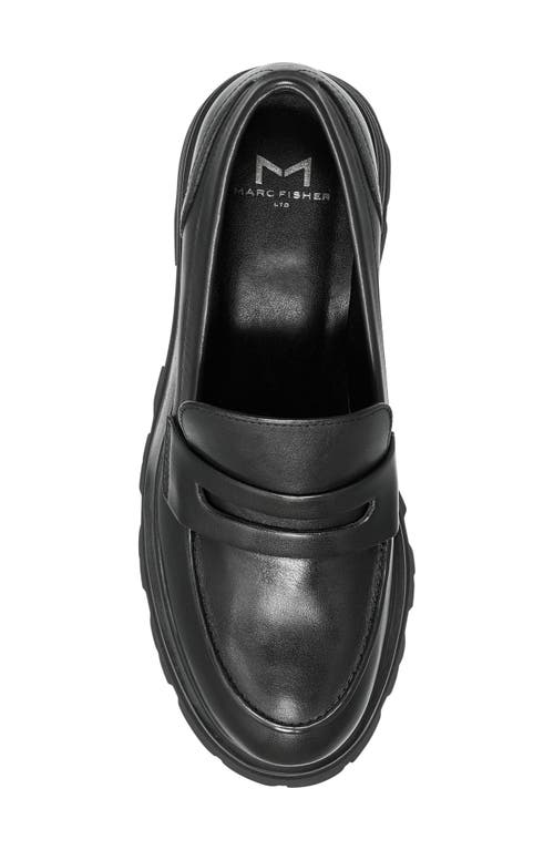 Shop Marc Fisher Ltd Latika Platform Loafer In Black/black