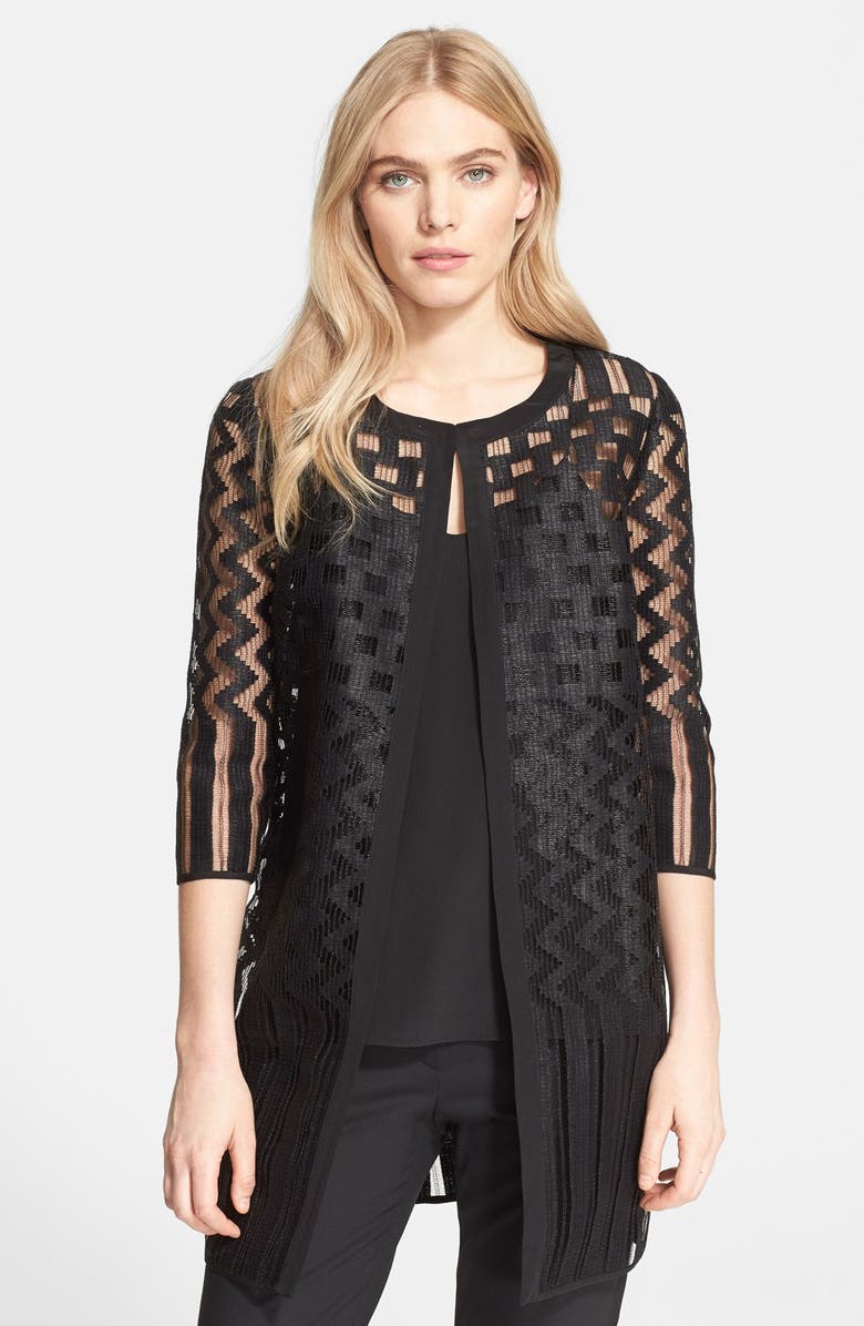 Milly Embroidered Mesh Overcoat | Nordstrom