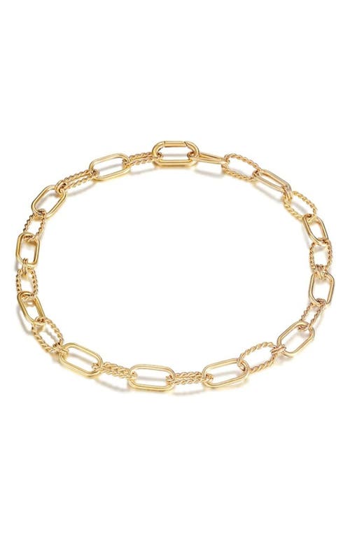 Twisted Link Necklace in Gold