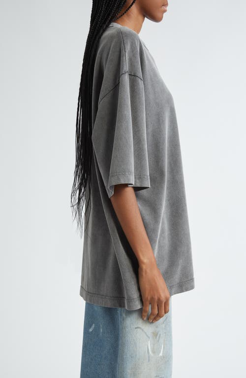 Acne Studios Exford Oversize T-shirt In Faded Black
